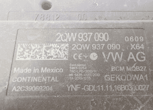 Vw ag sterownik moduł komfortu bcm 2QW937090 2