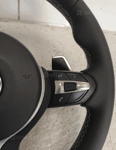 Bmw F10 F11 F20 F30 kierownica multifunkcyjna airbag skóra łopatki niebiesko czerwona nić nowa 5