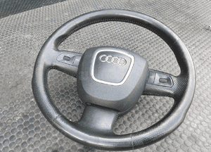 Kierownica Trzy 3 Ramienna Czarna Pikowana Skóra Air Bag Poduszka Wtyczka AUDI A4 B6 B7 14