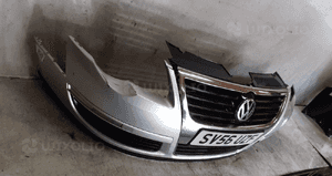 Zderzak przód przedni do vw volkswagen passat B6 LA7W srebrny 4