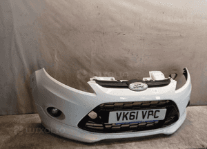^ ZDERZAK PRZÓD PRZEDNI DO FORD FIESTA MK7 VII H9 BIAŁY HALOGENY 3