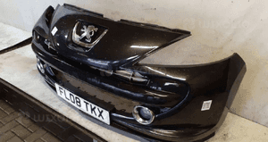 Zderzak przód przedni do peugeot 207 urban move + halogeny kod kolor exl czarny 3