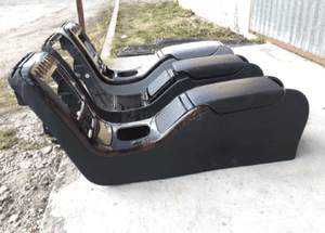 mercedes cl 215 podłokietnik dekor  drewno panel czarny szary 3