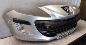 } ZDERZAK PRZÓD PRZEDNI PEUGEOT 308 EZRC SREBRNY HALOGENY 5