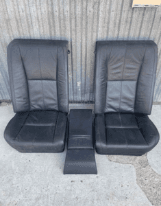 MERCEDES s 221 fotel kanapa tył siedzisko oparcie  czarna skóra grzana 1