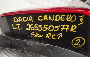 Lampa lewy / prawy tył dacia sandero ii 265550577R /265500465R 19