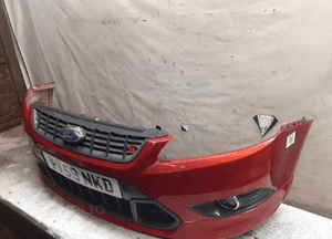 Zderzak przód przedni ford focus MK.2 2 ii lift fl st line rs N7 bordo bordowy halogeny 2