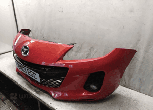 Zderzak przód przedni do mazda 3 iii bl 2 gen. lift fl 27A bordo bordowy halogeny 2