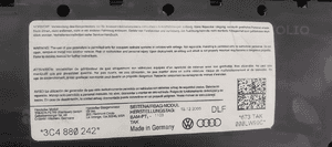 Poduszka fotela pasażera prawa AIRBAG VW Passat B6 3C4880242 5