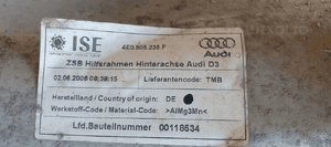 Wózek sanki belka tył Audi A8 D3 4E0505235F 7