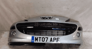 Zderzak przód przedni peugeot 207  ezrc srebrny halogeny 1