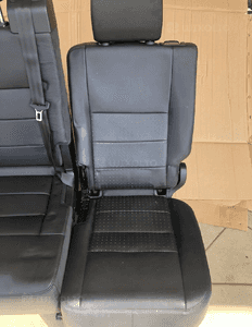Tylna kanapa skórzana czarna siedzenia LAND ROVER DISCOVERY 3 III 3