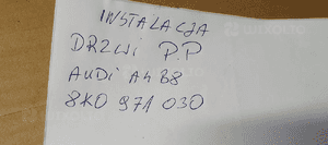 Wiązka instalacja drzwi prawy przód Audi A4 B8 8K0971030K 9