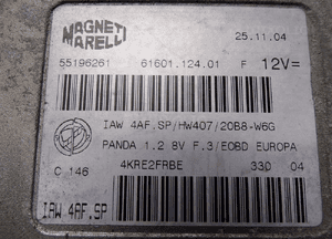 Fiat panda 1.2 8V komputer sterownik 55196261 2