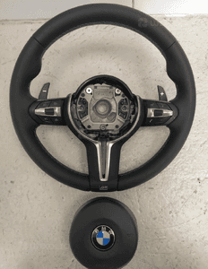 Bmw F10 F11 F20 F30 kierownica multifunkcyjna airbag skóra łopatki niebiesko czerowna nić  nowa 7