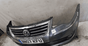 Zderzak przód przedni vw volkswagen touran lift fl LD7X szary grafitowy spryskiwacze lamp xenon 3