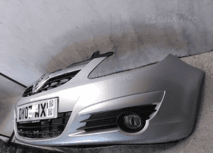 Zderzak przód przedni do opel corsa d halogeny Z157 srebrny 2