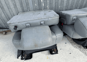 MERCEDES ml 163 fotel fotele kanapa szara skora siedzisko  zagłówek isofix 9
