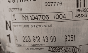 Mercedes-Benz W222 Osłona / Nakladka A2239194300 3