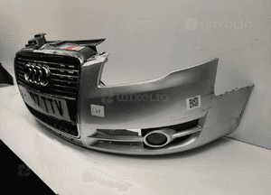 Zderzak przód przedni audi A4 B7 LY7W srebrny halogeny 3