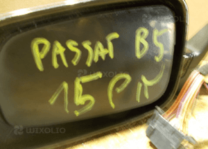 Lusterko elektryczne lewe vw passat B5 15-PIN z led LC9Z oryginał uszkodzone 6