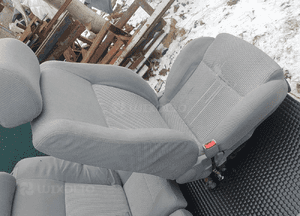 Fotele Fotel Kanapa Welur Jasne Siwe Podlokietnik VW Golf IV 4 3 drzwi komplet 13