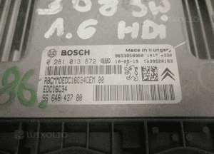 STEROWNIK SILNIKA PEUGEOT 308 1.6 HDI 9664843780 1