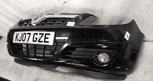 Zderzak przód przedni do opel corsa d Z20R czarny halogeny 3