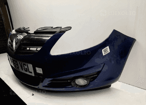 Zderzak przód przedni opel corsa d Z21B granat granatowy halogeny 3