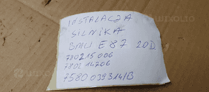 Wiązka instalacja silnika BMW I E87 Lift 2.0D 7802150 7802147 14