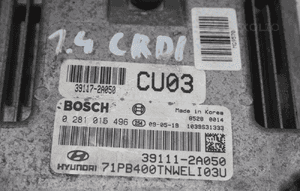 Sterownik silnika moduł ECU komputer HYUNDAI i20 1.4 CRDI 0281015496 2