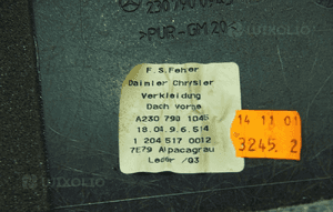 Podsufitka skora obszywana 7E79 mercedes sl R230 02 5