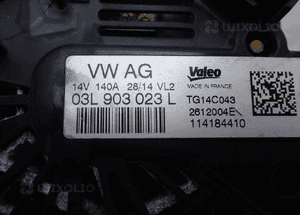 ALTERNATOR 03L903023L VW PASSAT 1.6 TDI DCX 140A 3