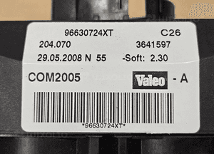 Peugeot 207 przelacznik zespolony pod kierownice 96661306XT  9665728XT 96630724XT 17