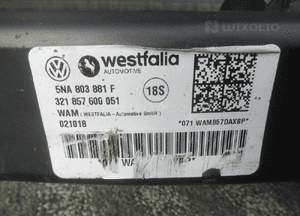 HAK HOLOWNICZY VW TIGUAN II 2 5NA 2015- 18