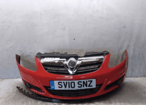 ^ ZDERZAK PRZÓD PRZEDNI DO OPEL CORSA D Y547 CZERWONY HALOGENY 1