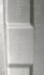 A4 B6 listwa nakładka progowa prawa LX7Z 8E0853860 6