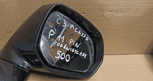Lusterko prawe 11 pin citroen C3 picasso podświetlane czarne 3