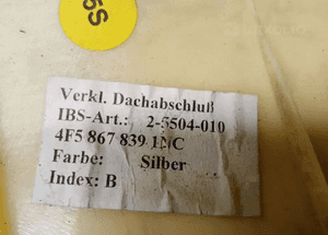 Osłona tapicerka podsufitki Audi A6 C6 Sedan 4F5867839 5