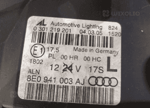 Audi A4 B7 Lampa przednia H7 lewa - 14857 7