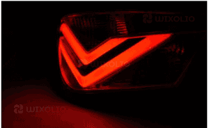 Lampy diodowe seat ibiza 6J 3 drzwiowe od 06.2008 do 2012 black led bar 3