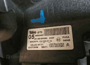 Citroen C1 lampa przód przednia lewa EU 3