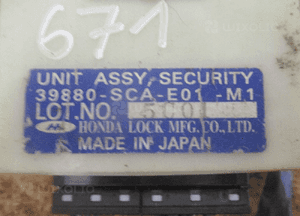 MODUŁ ALARMU HONDA CRV II 39880-SCA-E01-M1 2