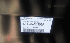 PRÓG LEWY SŁUPEK POSZYCIE SUBARU OUTBACK 03-09 2