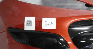 Zderzak przód przedni peugeot 207 ekqd bordo bordowy halogeny 3