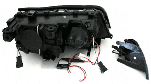 Lampy reflektory do bmw E46 coupe cabrio od 1999 do 2003 białe ringi led 6
