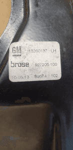 Mechanizm podnośnik szyby lewy przód przedni lewy Opel Zafira C 13260137 20951581 8