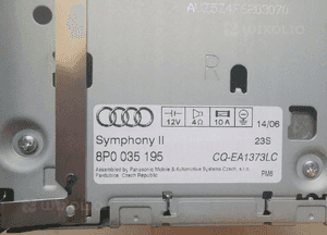 Audi A3 8P0035195 radio symphony 4
