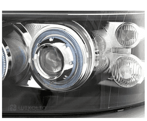 Lampy Reflektory VW T5 03-09 BLACK H7/H1 DEPO 4