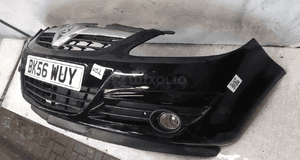 } ZDERZAK PRZÓD PRZEDNI OPEL CORSA D CZARNY Z20R HALOGENY 4